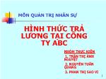 Đề tài Hình thức trả lương tại công ty ABC