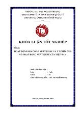Đề tài Hoạt động gia công xuất khẩu và ý nghĩa của nó hoạt động xuất khẩu của Việt Nam