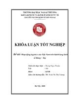 Đề tài Hoạt động logistics của Việt Nam trên hành lang kinh tế Đông – Tây