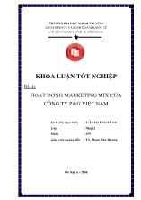 Đề tài Hoạt động marketing mix của công ty P&G Việt Nam