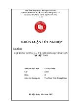 Đề tài Hợp đồng tương lai và hợp đồng quyền chọn tại Việt Nam