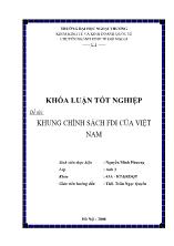 Đề tài Khung chính sách FDI của Việt Nam