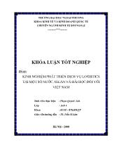 Đề tài Kinh nghiệm phát triển dịch vụ logistics tại một số nước Asean và bài học đối với Việt Nam
