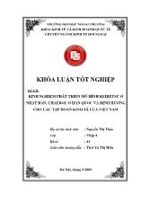 Đề tài Kinh nghiệm phát triển mô hình Keiretsu ở Nhật Bản, Chaebol ở Hàn Quốc và định hướng cho các tập đoàn kinh tế của Việt Nam
