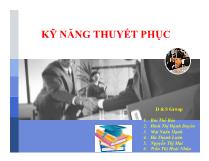 Đề tài Kỹ năng thuyết phục