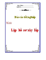 Đề tài: Lập hồ sơ xây lắp