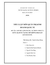 Đề tài Lợi thế cạnh tranh – sự phồn vinh của quốc gia được tạo ra chứ không phải gắn liền bẩm sinh