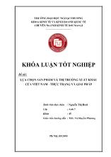 Đề tài Lựa chọn sản phẩm và thị trường xuất khẩu của Việt Nam - Thực trạng và giải pháp