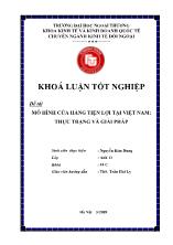 Đề tài Mô hình cửa hàng tiện lợi tại Việt Nam: thực trạng và giải pháp