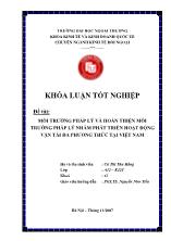 Đề tài Môi trường pháp lý và hoàn thiện môi trường pháp lý nhằm phát triển hoạt động vận tải đa phương thức tại Việt Nam