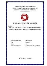 Đề tài Một số giải pháp nâng cao hiệu quả sử dụng vốn lưu động tại công ty cổ phần Sông Đà 11