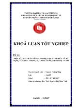 Đề tài : Một số giải pháp nâng cao hiệu quả thu hút và sử dụng vốn ODA trong ngành lâm nghiệp ở Việt Nam