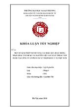 Đề tài Một số giải pháp nhằm nâng cao hiệu quả hoạt động nhập khẩu tân dược và nguyên liệu sản xuất thuốc tân dược tại công ty cổ phần xuất nhập khẩu y tế Việt Nam