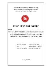 Đề tài Một số liên minh chiến lược trong kinh doanh quốc tế trên thế giới và giải pháp cho việc thành lập liên minh chiến lược ở Việt Nam