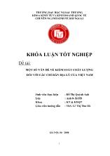Đề tài Một số vấn đề về kiểm soát chất lượng đối với các chỉ dẫn địa lý của Việt Nam