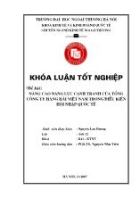 Đề tài Nâng cao năng lực cạnh tranh của tổng công ty hàng hải Việt Nam trong điều kiện hội nhập quốc tế