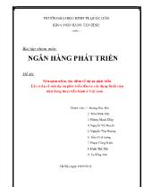 Đề tài Nêu quan niệm, đặc điểm về dự án phát triển Lấy ví dụ về một dự án phát triển đầu tư xây dựng bệnh viện hiện đang được tiến hành ở Việt Nam