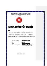 Đề tài Nghiên cứu chính sách phân phối của công ty Unilever Việt Nam – Bài học kinh nghiệm cho các doanh nghiệp Việt Nam
