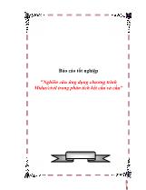 Đề tài Nghiên cứu ứng dụng chương trình Midas/civil trong phân tích kết cấu và cầu