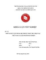 Đề tài Những bất cập trong hệ thống thuế thu nhập tại Việt Nam và giải pháp hoàn thiện