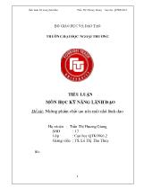 Đề tài Những phẩm chất tạo nên một nhà lãnh đạo