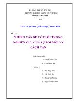 Đề tài Những vấn đề cốt lõi trong nghiên cứu của sự đổi mới và cách tân