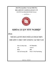 Đề tài Nhượng quyền phân phối sản phẩm trên thế giới và thực tiễn áp dụng tại Việt Nam
