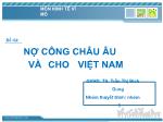 Đề tài : Nợ công Châu Âu và cho Việt Nam