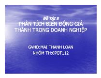 Đề tài Phân tích biến động giá thành trong doanh nghiệp