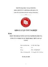 Đề tài Phân tích hoạt động sản xuất kinh doanh của công ty cổ phần xuất nhập khẩu thủy sản An Giang