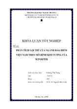 Đề tài Phân tích lợi thế của ngành bảo hiểm Việt Nam theo mô hình kim cương của M.PORTER