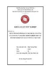 Đề tài Phân tích mô hình quản trị chuỗi cung ứng của Toyota và bài học kinh nghiệm cho các doanh nghiệp sản xuất ô tô của Việt Nam