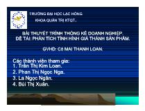 Đề tài : Phân tích tình hình giá thành sản phẩm