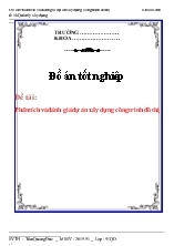 Đề tài: Phân tích và đánh giá dự án xây dựng công trình đô thị
