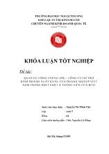 Đề tài Quan hệ công chúng (PR) - Công cụ hỗ trợ kinh doanh xuất khẩu của doanh nghiệp Việt Nam trong bối cảnh là thành viên của WTO