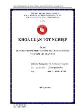 Đề tài Quan hệ thương mại Việt Nam - Hoa Kỳ sau sự kiện Việt Nam gia nhập WTO