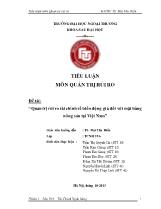 Đề tài Quản trị rủi ro tài chính về biến động giá đối với mặt hàng nông sản tại Việt Nam