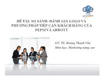 Đề tài So sánh-Đánh giá logo và phương pháp tiếp cận khách hàng của Pepsi và Abbott