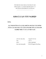 Đề tài Sự ảnh hưởng của cuộc khủng hoảng tài chính toàn cầu bắt đầu từ cuối năm 2007 tới các doanh nghiệp nhỏ và vừa ở Việt Nam