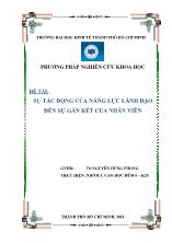 Đề tài Sự tác động của năng lực lãnh đạo đến sự gắn kết của nhân viên