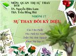 Đề tài Sự thay đổi kỳ diệu