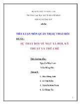 Đề tài Sự thay đổi về mặt xã hội, kỹ thuật và thể chế