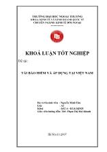 Đề tài Tái bảo hiểm và áp dụng tại Việt Nam