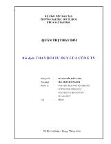 Đề tài Thay đổi tư duy của công ty