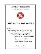 Đề tài Thị trường bất động sản Hà Nội – Thực trạng và giải pháp