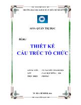 Đề tài Thiết kế cấu trúc tổ chức