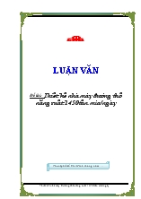 Đề tài : Thiết kế nhà máy đường thô năng suất 1450 tấn mía/ngày