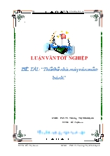 Đề tài Thiết kế nhà máy sản xuất bánh