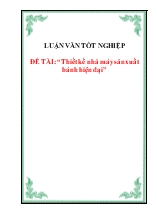 Đề tài Thiết kế nhà máy sản xuất bánh hiện đại