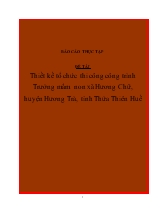 Đề tài Thiết kế tổ chức thi công công trình Trường mầm non xã Hương Chữ, huyện Hương Trà, tỉnh Thừa Thiên Huế